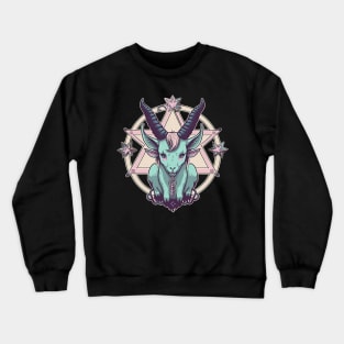 Pastel goth cute baphomet Crewneck Sweatshirt